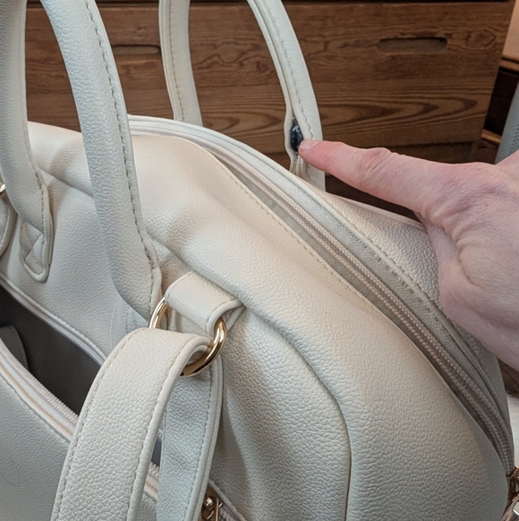 Ayla & Co Full-Size Diaper Bag Backpack White Ivory - Picture 9 of 15